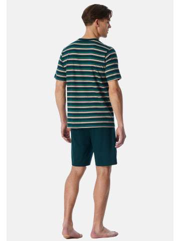Schiesser Schlafanzug Casual Nightwear in Dunkelgrün