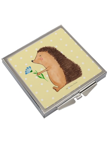 Mr. & Mrs. Panda Frauenspiegel Igel Blumen ohne Spruch in Gelb Pastell