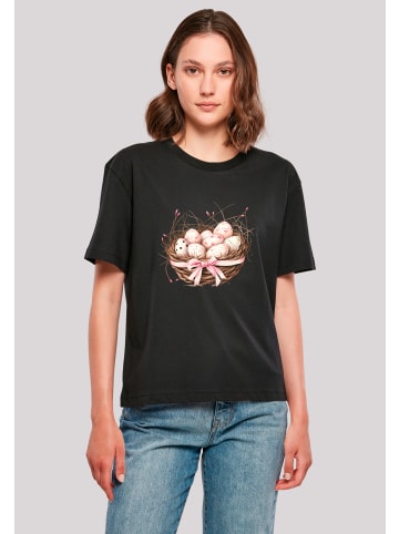 F4NT4STIC Everyday Tee Osterei Nest Korb Dekor in schwarz