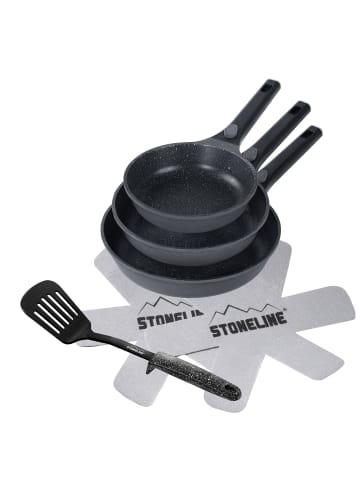 Stoneline SMART Pfannen-Set, 6-teilig, 20/24/28 cm in Anthrazit