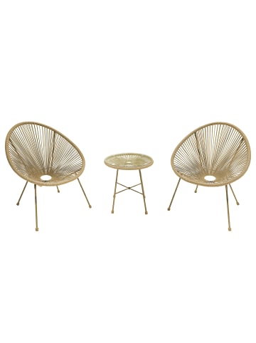 home24 Sitzgruppe Copacabana 3-teilig in Beige