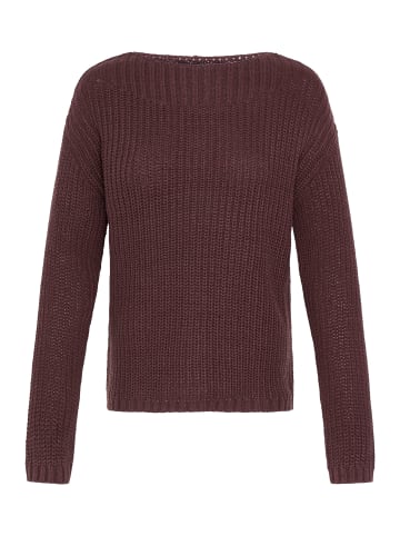 Oxmo Strickpullover OXKanna in Braun