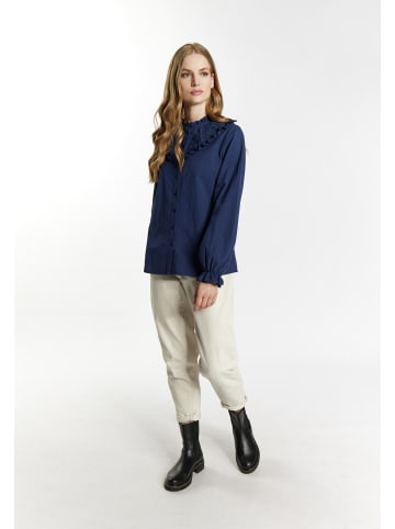 DreiMaster Damen Langarmbluse in Marine