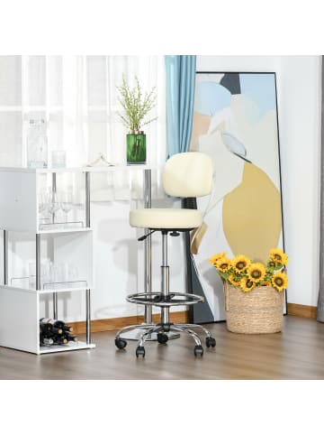HOMCOM Barhocker in Beige 56L x 57B x 104H cm
