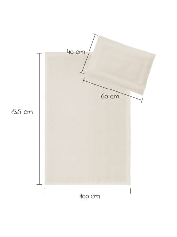 Makian Bettwäsche 100 x 135 cm / 40 x 60 cm - Uni in beige