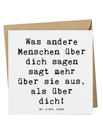 Mr. & Mrs. Panda Grußkarte Spruch Mobbing bewältigen Selbstwert ... in Weiß