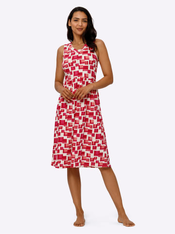 Sieh an! Sommerkleid in champagner-pink-bedruckt