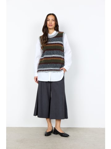 soyaconcept Weste mit Streifenmuster und Rundhalsausschnitt in Forest Night Mel Com