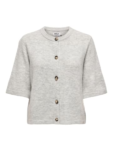 ONLY Strickjacke in Light Grey Melange