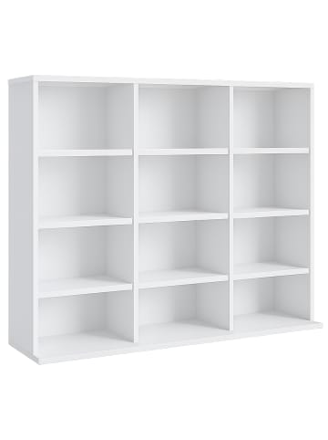 VCM  Holz CD DVD Standregal Bücherregal Regal Megosa L in Weiß