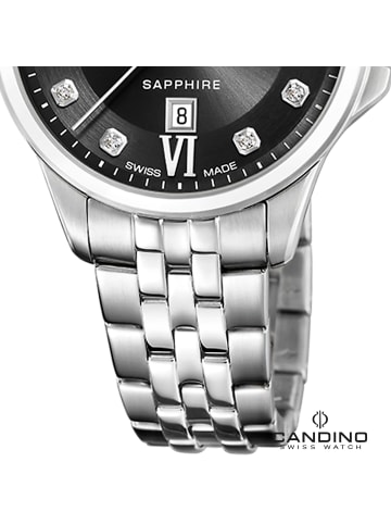 Candino Analog-Armbanduhr Candino Elegance silber mittel (ca. 34mm)