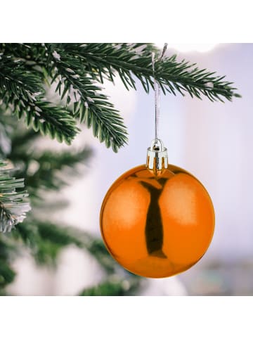 relaxdays 50-tlg. Weihnachtskugeln Set in Orange