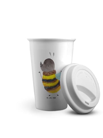 Mr. & Mrs. Panda Thermobecher To Go Hummel flauschig ohne Spruch in Weiß