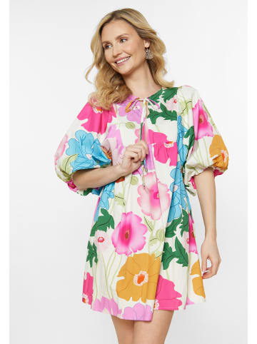 Usha Dress in white multicolor