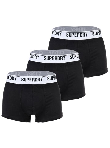 Superdry Boxershort 3er Pack in Schwarz/Schwarz-Weiß