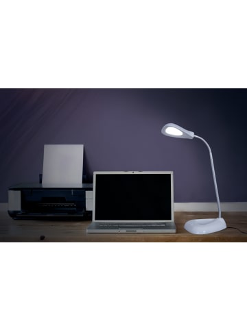 näve LED Tischleuchte "AMON" in weiß - (L)17 cm x (B)17 cm x (H)37 cm - EEK G