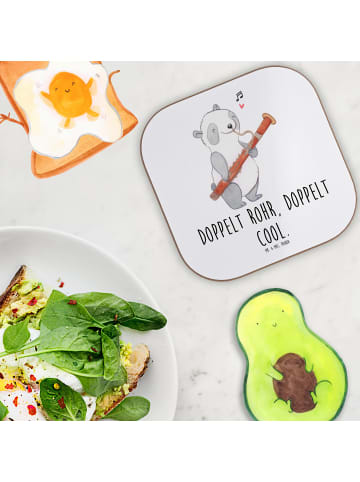 Mr. & Mrs. Panda Untersetzer Tasse Fagott Doppelt Cool mit Spruch in Weiß