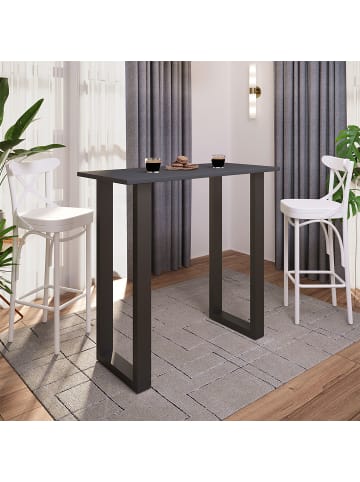 ebuy24 Bartisch Xona schwarz Anthrazit 110 x 50 cm