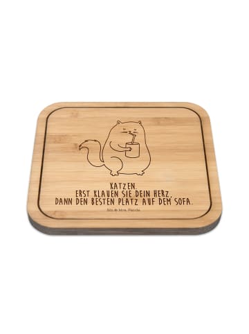 Mr. & Mrs. Panda Untersetzer Kork Katze Dose mit Spruch in Transparent
