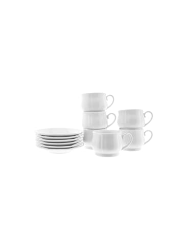Mulex Edles Mokkatassen-Set aus feinem Porzellan 100ml – stilvoll & zeitlos in Weiß