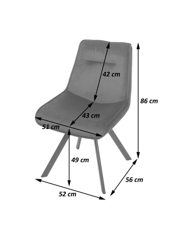 MCW 2er-Set Esszimmerstuhl K24, Blau