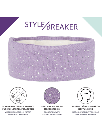 styleBREAKER Feinstrick Stirnband in Creme-Weiß