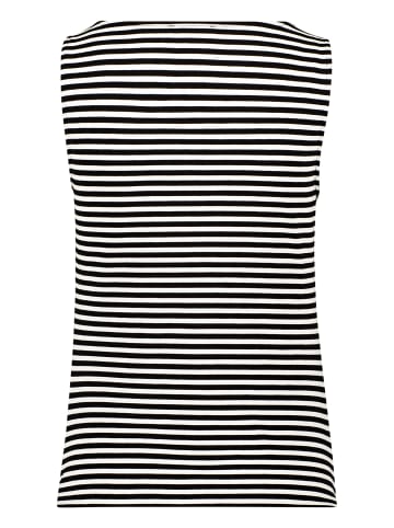 Zero  Streifentop mit U-Bootausschnitt in BlackCream