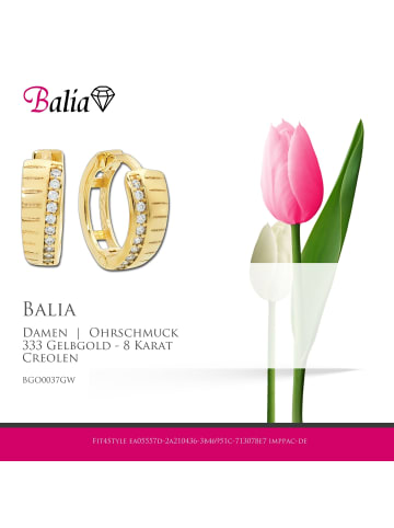 BALIA Gold 333 Damen Creolen Muster Ohrringschmuck ca. 1,2cm