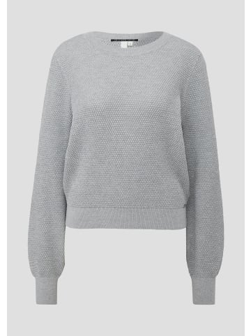 QS Strickpullover in 9400_grau meliert