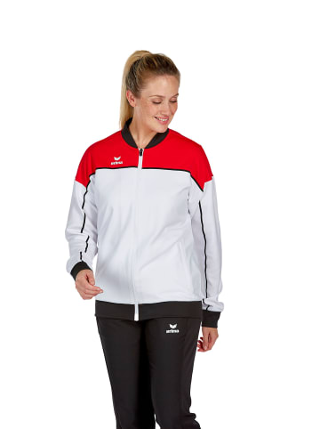 erima Damen Change By Erima Präsentationsjacke in weiß/rot/schwarz