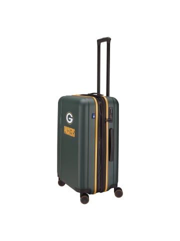 travelite travelite x NFL 4 Rollen Trolley M 67 cm mit Dehnfalte green bay packers