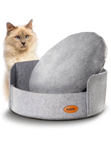 Knupis Katzenbett - Aus Nachhaltigem Filz - Mit Kissen Waschbar - Weich &