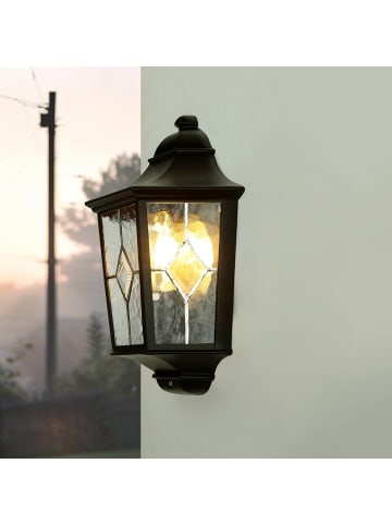 Licht-Erlebnisse Außen Wandlampe (B)25.7 x (H)35.9 cm in Schwarz