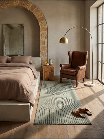 KADIMA DESIGN Teppichläufer Geometrisch pflegeleicht Wohnzimmer Schlafzimmer Flur in Grün