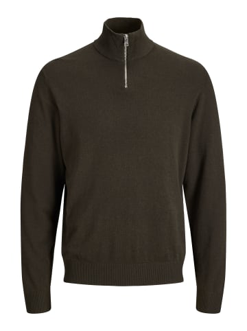 Jack & Jones Strickjacke mit Viertelreißverschluss in Rosin