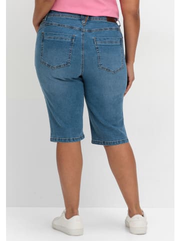 sheego Jeansbermudas in blue denim