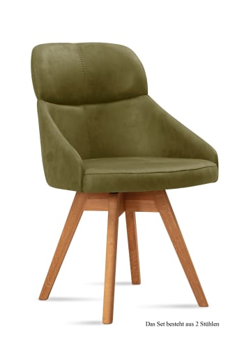 58 aufm Kessel ESSZIMMERSTUHL drehbar (2er-Set) Drala 52x82x63 Eiche geölt/Natur