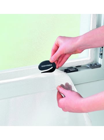 EASYmaxx Moskitonetz Fenster 130x150cm weiß mit Klettverschluss Weiß