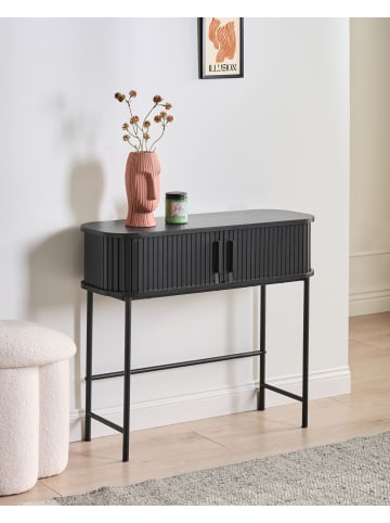 Beliani Konsolentisch BRADLEY in Schwarz - (W) 80 x (H) 70 x (L) 30 cm