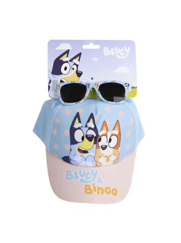 COFI 1453 Bluey Kinder-Set Cap & Sonnenbrille 51 cm mit UV-Schutz in Mehrfarbig