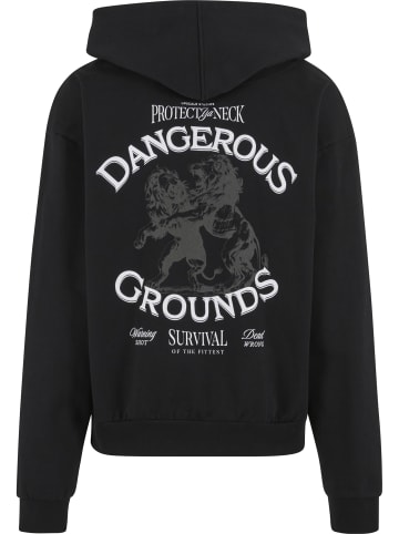 Mister Tee Mister Tee Dangerous Grounds Oversize Zip Hoody in black