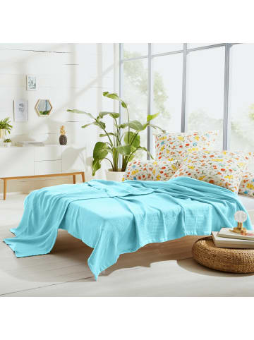 Erwin Müller Baumwolle Sommerdecke 2er-Pack Siena in eisblau