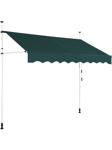 COSTWAY Klemmmarkise 200 cm in Grün
