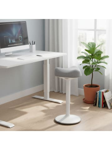 SONGMICS Arbeitshocker Activo in Grau - (B)36 x (H)(58-83) x (T)36 cm