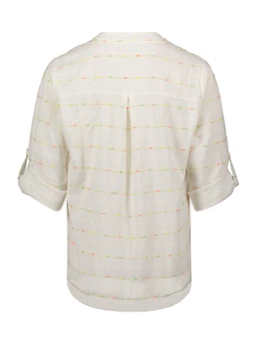 CARTOON Casual-Bluse mit Lurexfaden in White/Orange