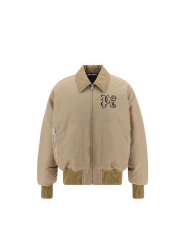 Palm Angels Beige Polyamid Bomberjacke