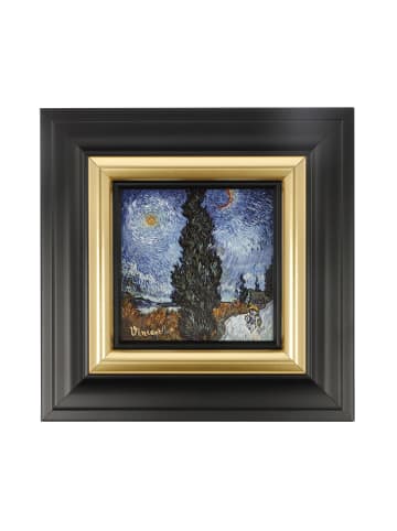 Goebel Wandbild " Van Gogh Landstrasse bei Nacht " in Bunt