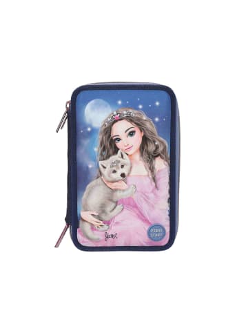 Depesche 3-Fach Federtasche TOPModel 7,5 x 13 x 20 cm in dunkelblau