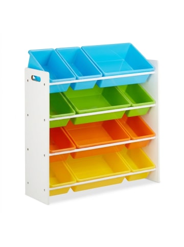 Kinderregal mit Boxen in Bunt - (B)86 x (H)88 x (T)31 cm