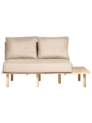 Beliani 2-Sitzer Sofa SALO in Beige/Braun - (W) 155 x (H) 74 x (L) 104 cm